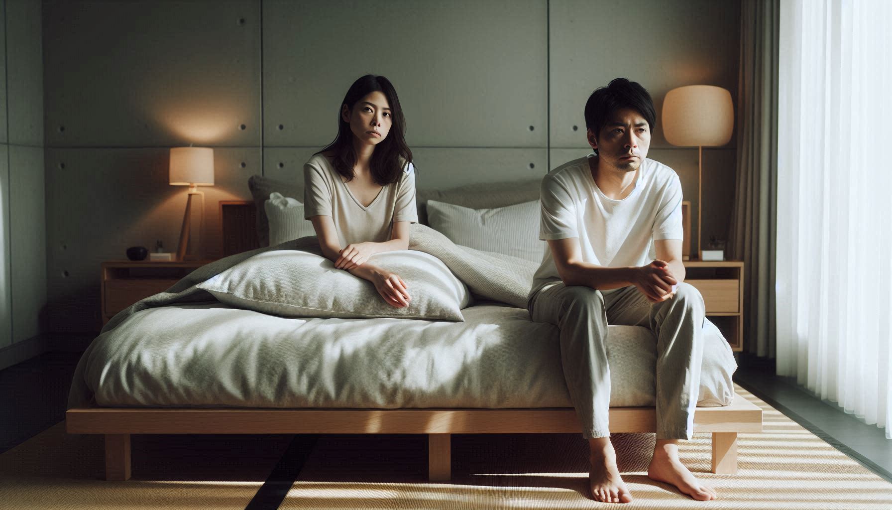 女性が嫌がるNG行為のイメージ｜距離感がある男女。